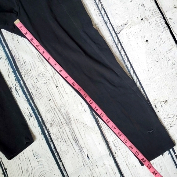 2018 Victoria's Secret PINK Classic Casual Black Full Length Leggings Sz Medium - Picture 12 of 14